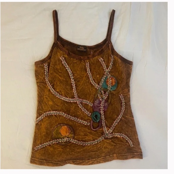 Sewn Hippie Floral Hipster Flower Rose Embroidered Boho Peasant Farm Blouse Top - Picture 12 of 12